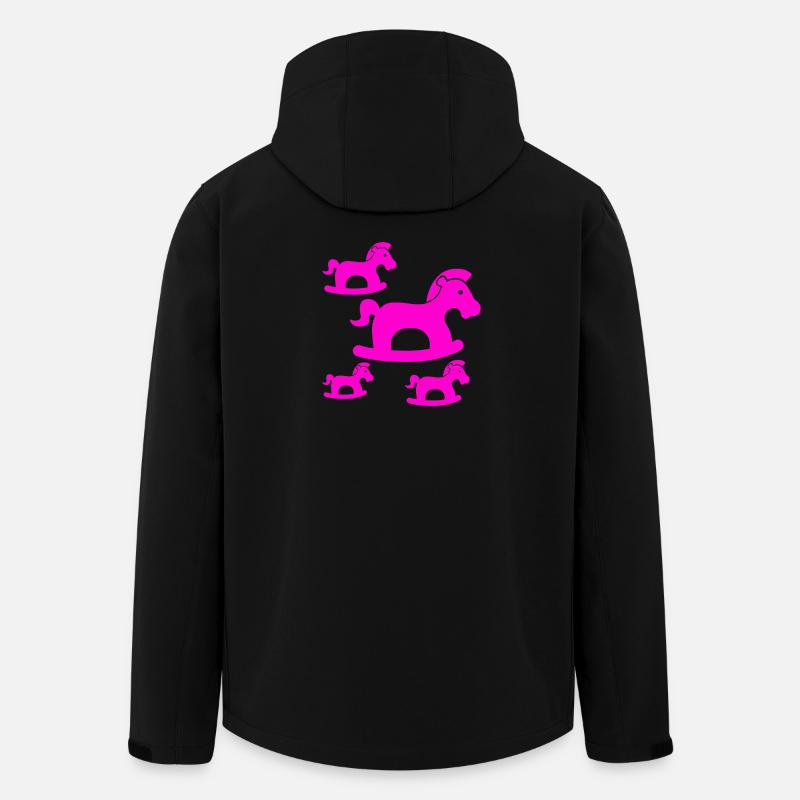 Pferde - Recycelte Männer Softshell-Jacke von Stanley/Stella - Schwarz