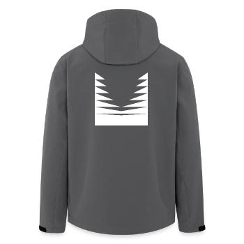Conception du motif triangle - Veste softshell homme en polyester recyclé Stanley/Stella - charbon - Dos - AI Model Male 185 light (185cm)