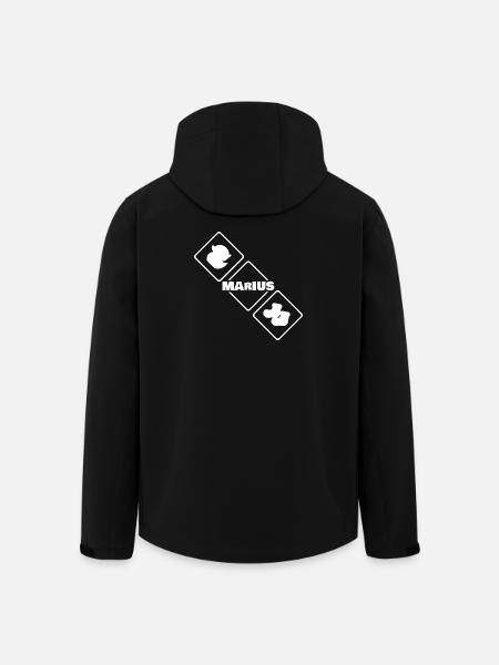 Marius Diamant Logo Vogel - Recycelte Männer Softshell-Jacke von Stanley/Stella - Schwarz