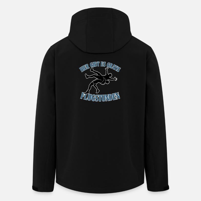 Kostenlose Flugstunden – Kampf-Silhouette - Recycelte Männer Softshell-Jacke von Stanley/Stella - Schwarz