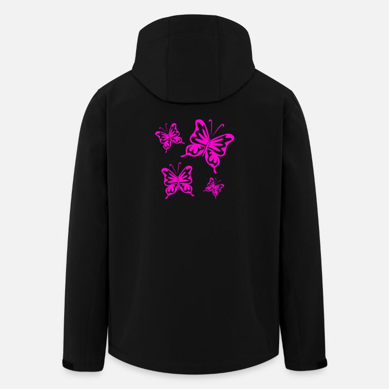 Schmetterlinge - Recycelte Männer Softshell-Jacke von Stanley/Stella - Schwarz