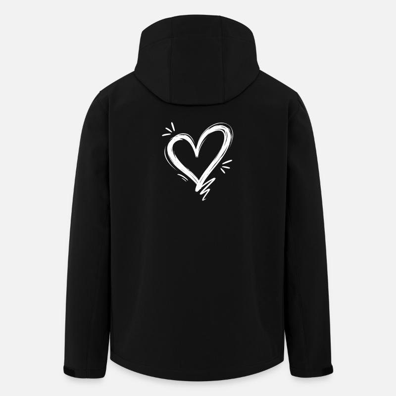 Heart - Men’s Recycled Softshell Jacket by Stanley/Stella - black
