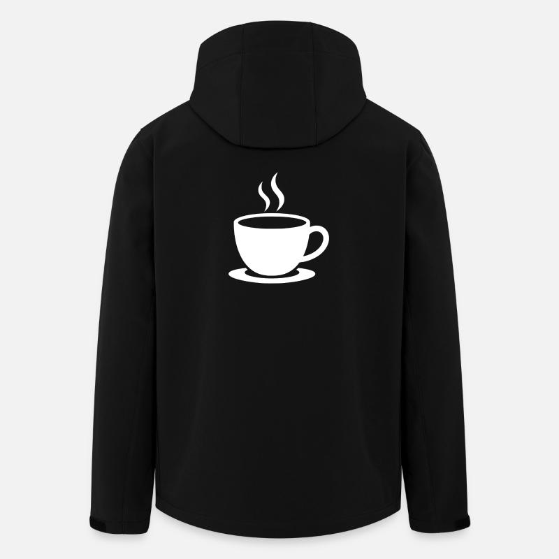 Café - Veste softshell homme en polyester recyclé Stanley/Stella - noir