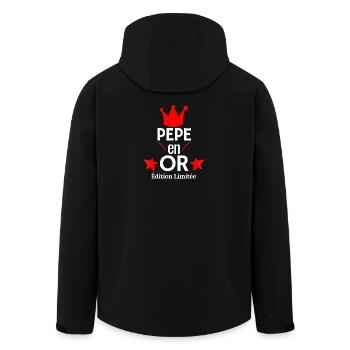 Pépé en Or - Édition Limitée | Cadeau Original pou - Veste softshell homme en polyester recyclé Stanley/Stella - noir - Dos - AI Model Male 185 light (185cm)