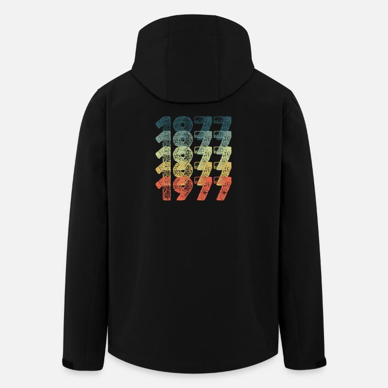 Jahr 1977 - Recycelte Männer Softshell-Jacke von Stanley/Stella - Schwarz