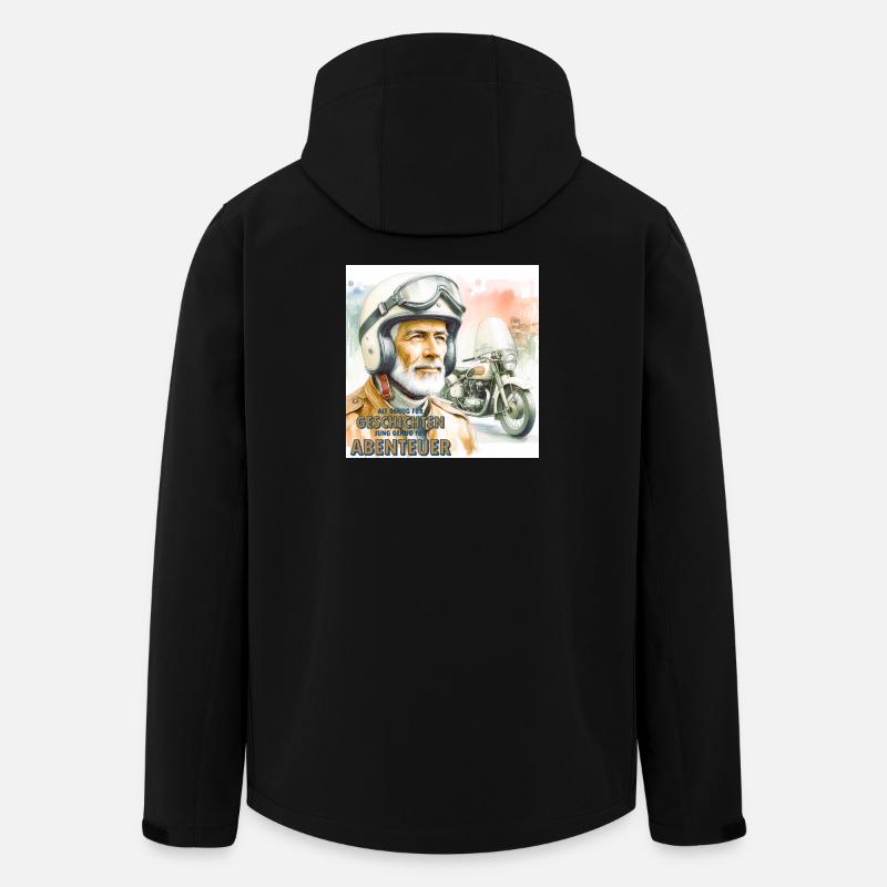 Geschichten und Abenteuer - Recycelte Männer Softshell-Jacke von Stanley/Stella - Schwarz