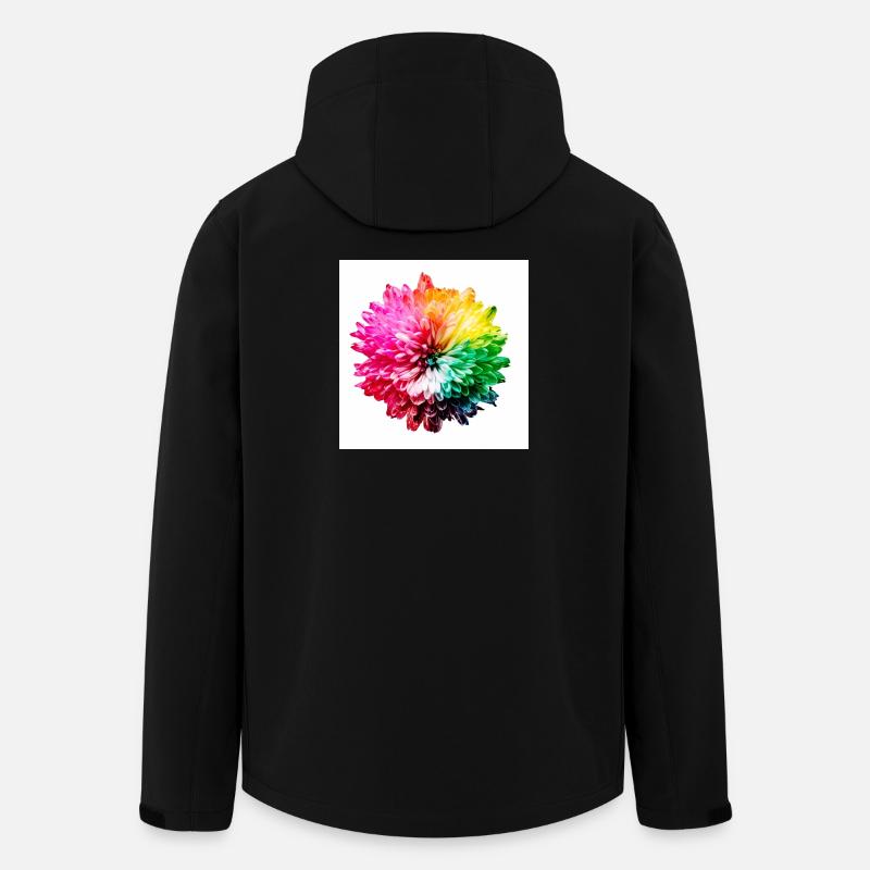 Regenbogen Blüte Explosion - Recycelte Männer Softshell-Jacke von Stanley/Stella - Schwarz