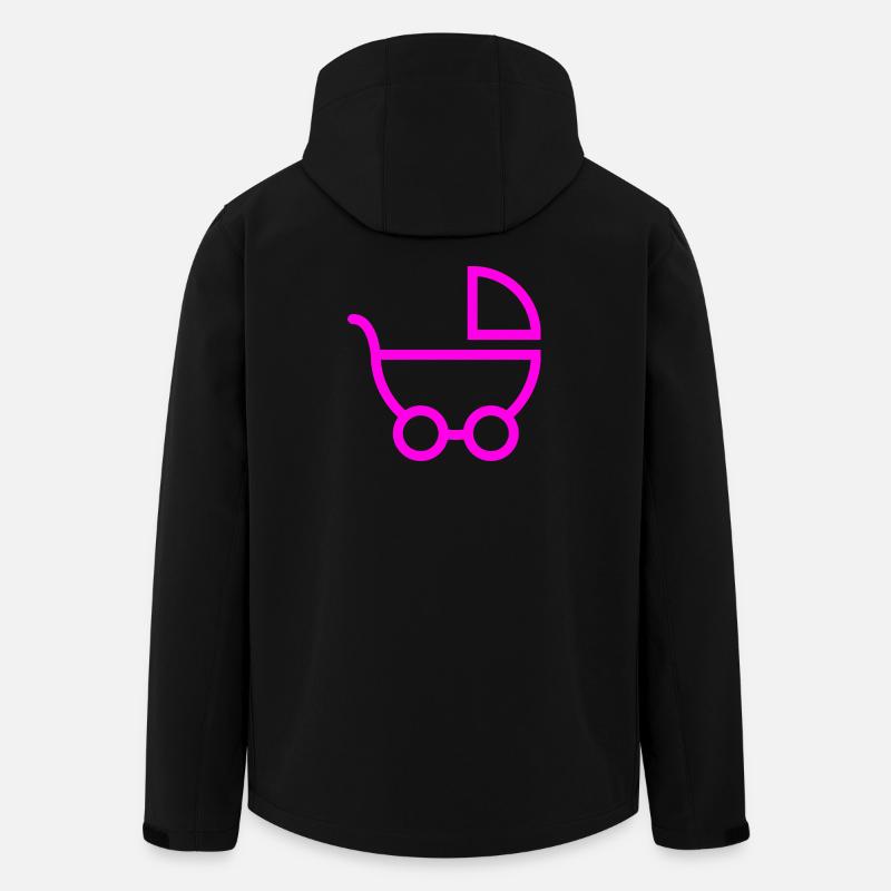 Kinderwagen - Recycelte Männer Softshell-Jacke von Stanley/Stella - Schwarz