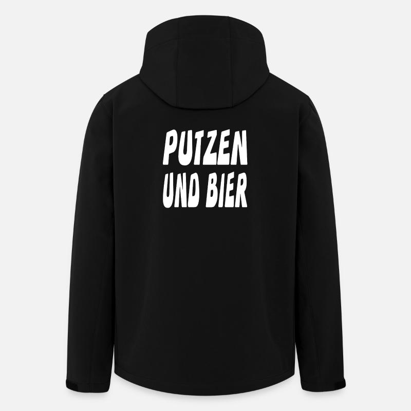 Bier - Recycelte Männer Softshell-Jacke von Stanley/Stella - Schwarz
