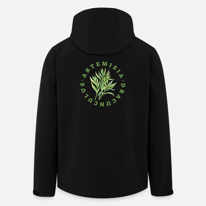 Artemisia Dracunculus Leaf Emblem - Men’s Recycled Softshell Jacket by Stanley/Stella - black