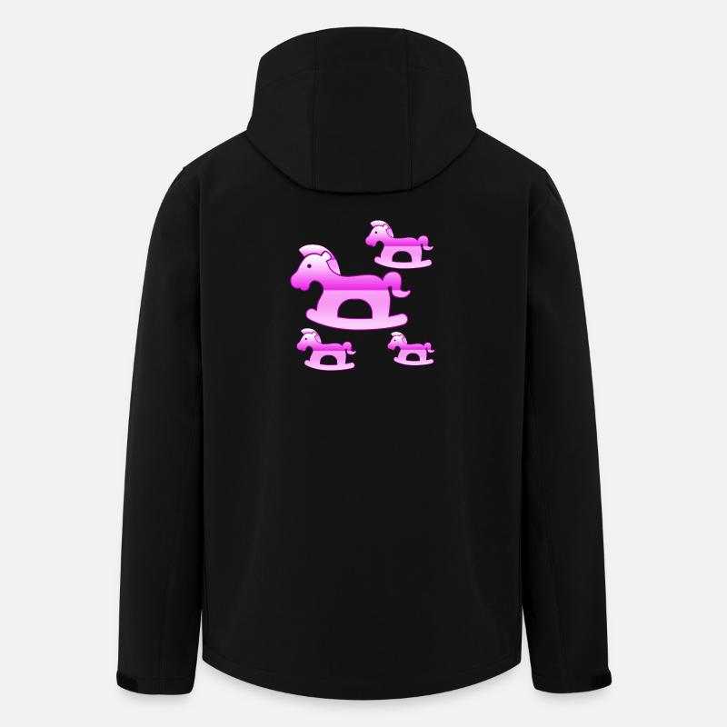 Pferde - Recycelte Männer Softshell-Jacke von Stanley/Stella - Schwarz
