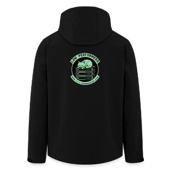 Low Performers Katze Server Pixel Art - Recycelte Männer Softshell-Jacke von Stanley/Stella - Schwarz - Hinten - AI Model Male 185 light (185cm)