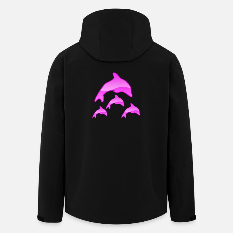 Dauphins - Veste softshell homme en polyester recyclé Stanley/Stella - noir