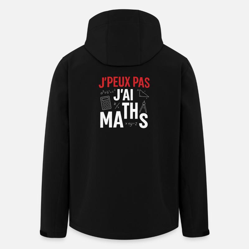 J'peux pas j'ai maths - Veste softshell homme en polyester recyclé Stanley/Stella - noir