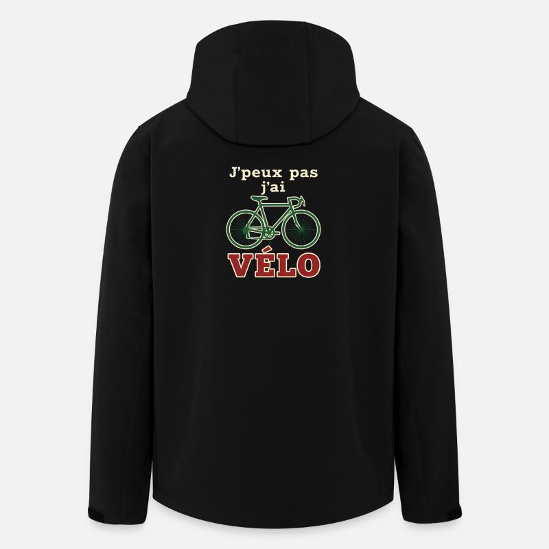 J'peux pas j'ai Vélo - Veste softshell homme en polyester recyclé Stanley/Stella - noir