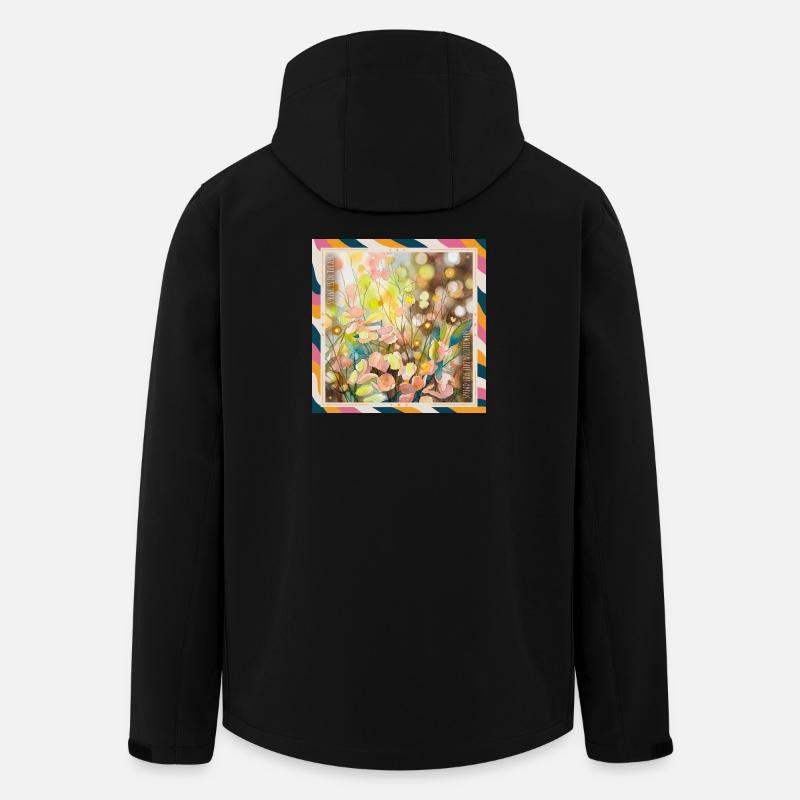 Aquarell Floral Wealth - Recycelte Männer Softshell-Jacke von Stanley/Stella - Schwarz