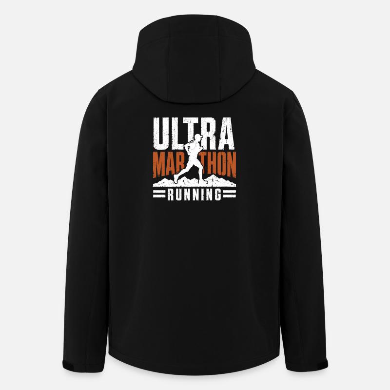 Course d’ultramarathon en détresse - Veste softshell homme en polyester recyclé Stanley/Stella - noir