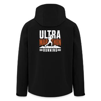 Ultra-Marathon-Läufer-Grafik - Recycelte Männer Softshell-Jacke von Stanley/Stella - Schwarz - Hinten - AI Model Male 185 light (185cm)