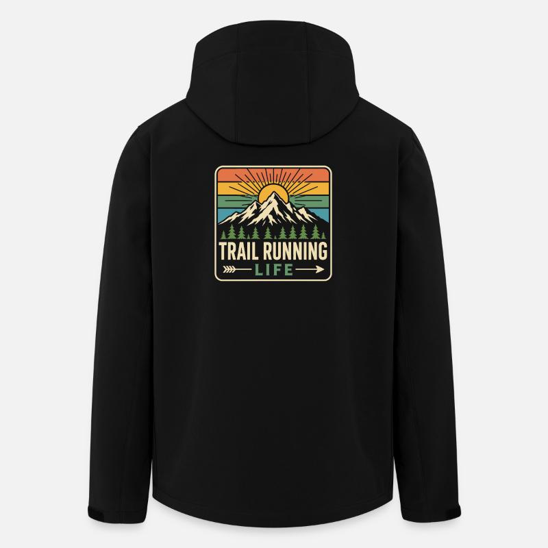 Trailrunning-Leben - Recycelte Männer Softshell-Jacke von Stanley/Stella - Schwarz