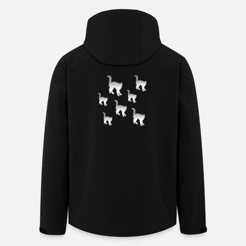 Katzen - Recycelte Männer Softshell-Jacke von Stanley/Stella - Schwarz