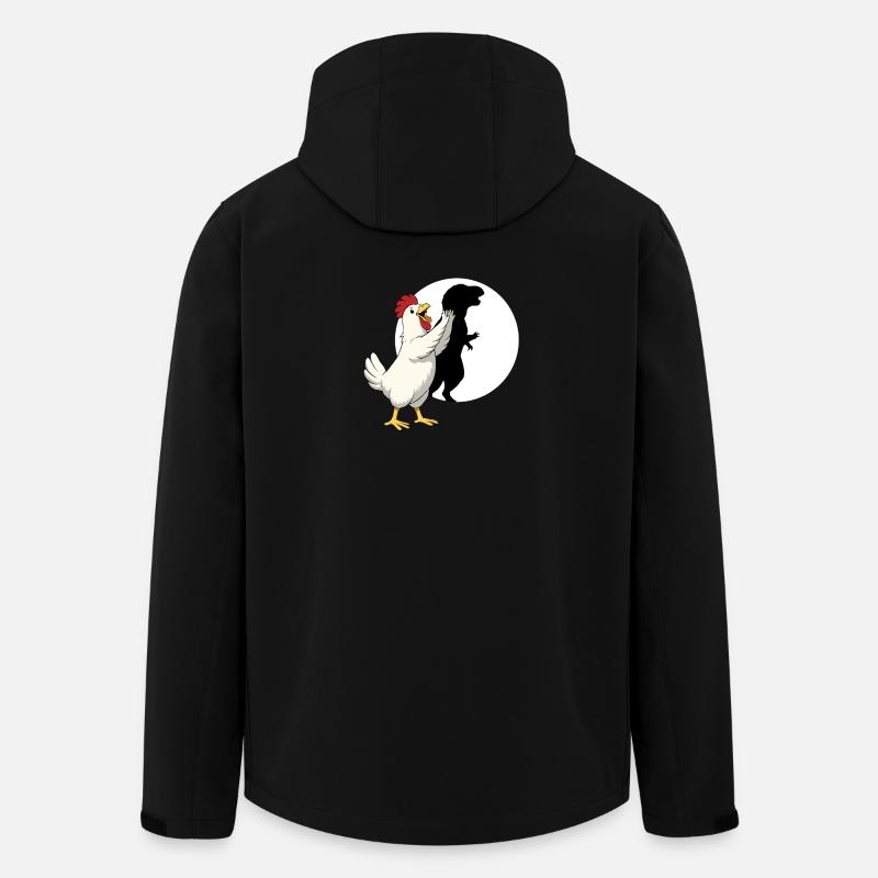 Lustiges Huhn T Rex Dinosaurier-Schattenpuppe - Recycelte Männer Softshell-Jacke von Stanley/Stella - Schwarz