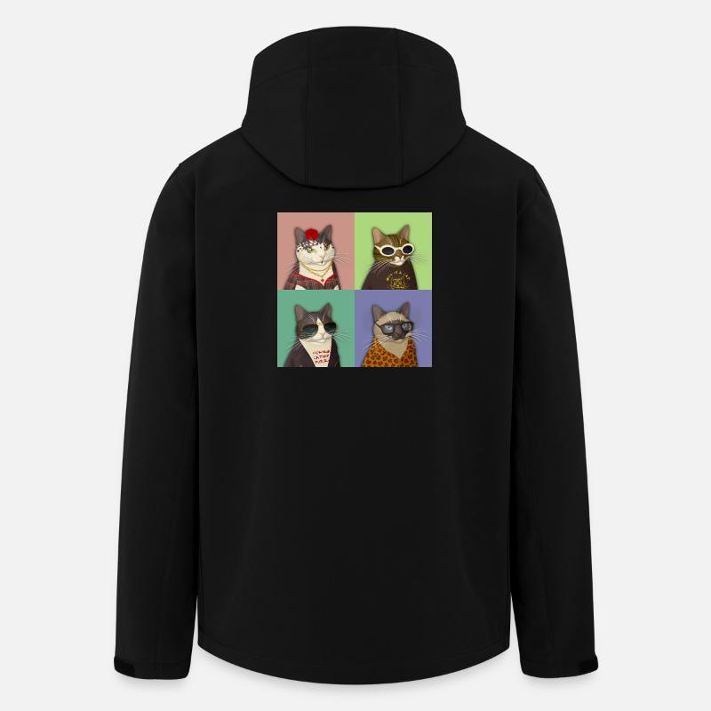 Alt Cats Quartett - Recycelte Männer Softshell-Jacke von Stanley/Stella - Schwarz