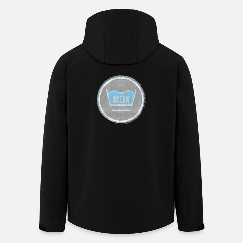 Ocean Crown Waves Logo - Men’s Recycled Softshell Jacket by Stanley/Stella - black