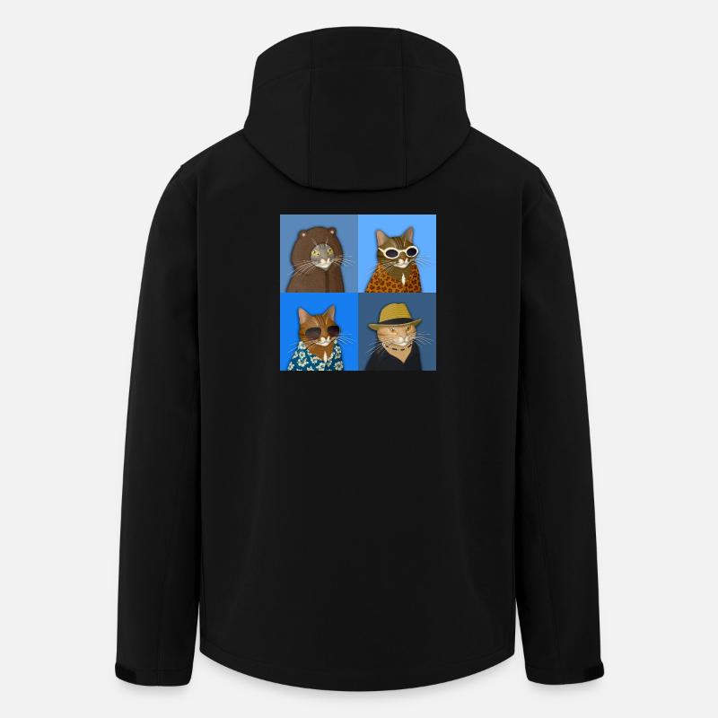 Getigerte Katzensorte - Recycelte Männer Softshell-Jacke von Stanley/Stella - Schwarz