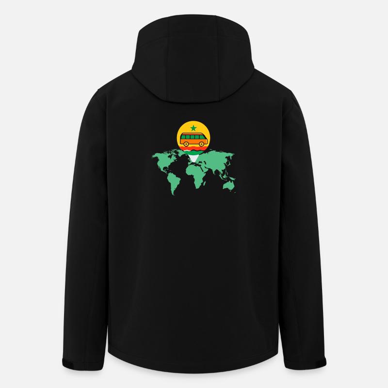 Sénégal - Veste softshell homme en polyester recyclé Stanley/Stella - noir