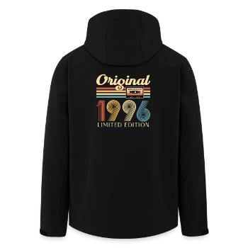 30. Geburtstag, 30 Jahre - Recycelte Männer Softshell-Jacke von Stanley/Stella - Schwarz - Hinten - AI Model Male 185 light (185cm)