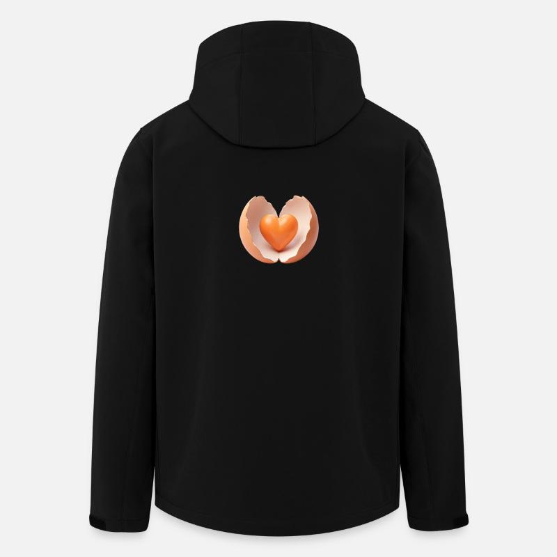 Heart in Broken Eggshell - Men’s Recycled Softshell Jacket by Stanley/Stella - black