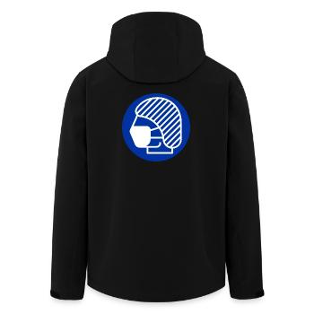 Haarnetz und Gesichtsmaske, Arzt, Krankenschwester - Recycelte Männer Softshell-Jacke von Stanley/Stella - Schwarz - Hinten - AI Model Male 185 light (185cm)