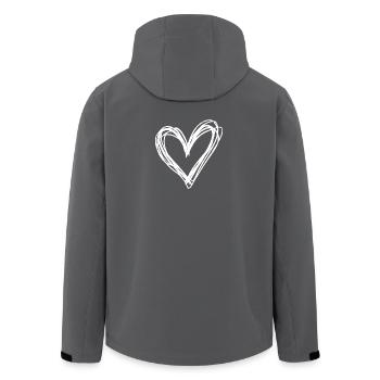 Herz - Recycelte Männer Softshell-Jacke von Stanley/Stella - Anthrazit - Hinten - AI Model Male 185 light (185cm)