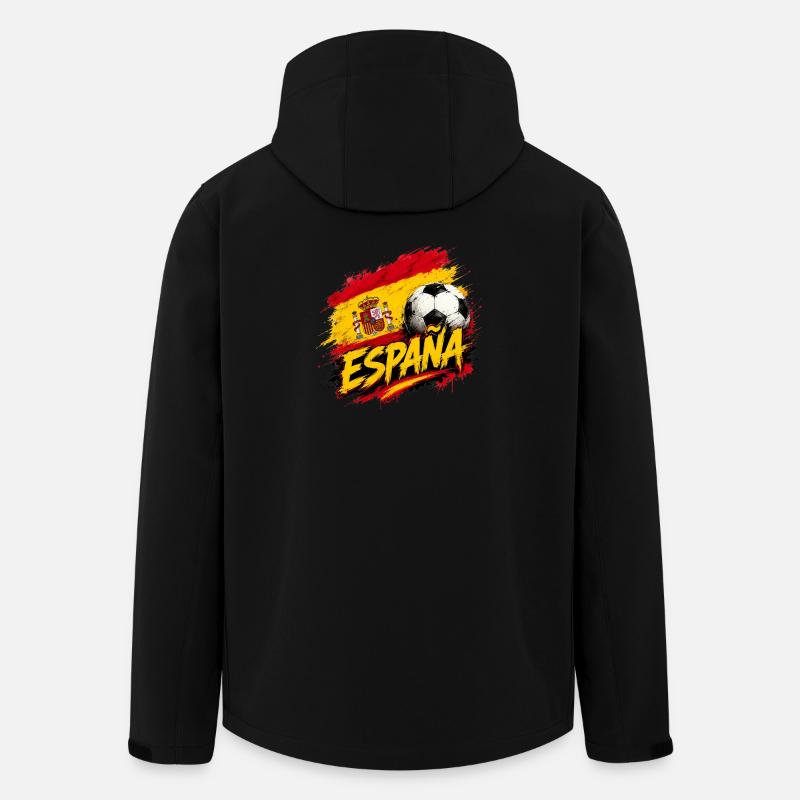 Spanien Flagge - Recycelte Männer Softshell-Jacke von Stanley/Stella - Schwarz