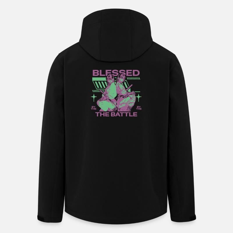 by the Battle Duo - Recycelte Männer Softshell-Jacke von Stanley/Stella - Schwarz