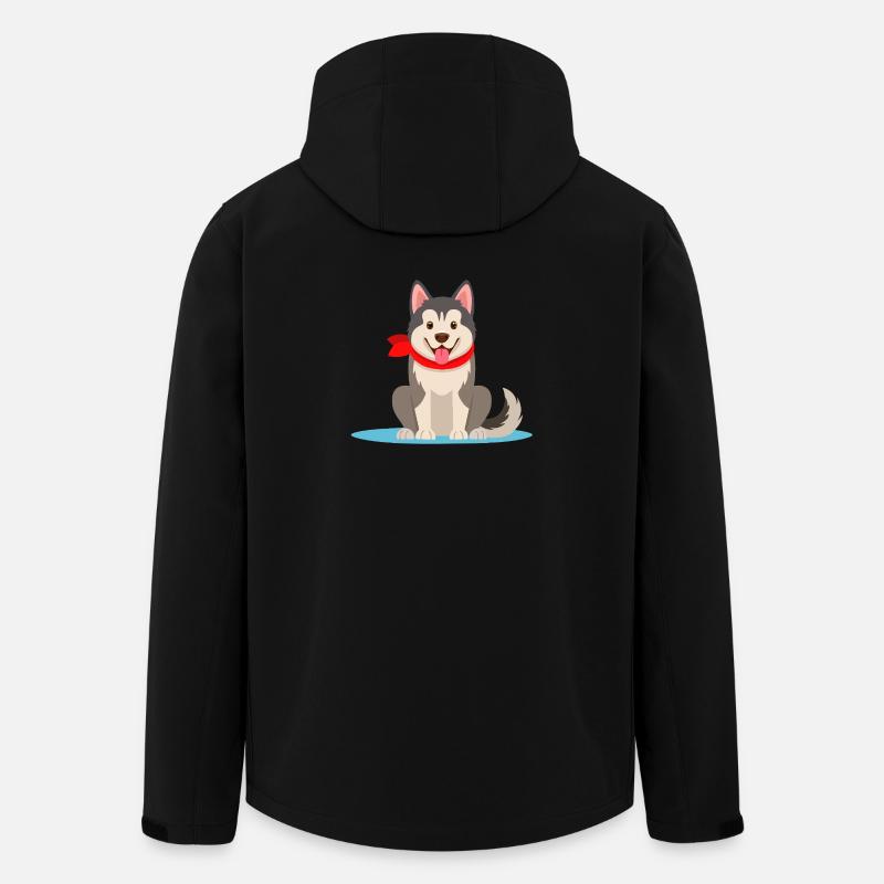 Alaskan-Malamute (Comic) - Recycelte Männer Softshell-Jacke von Stanley/Stella - Schwarz