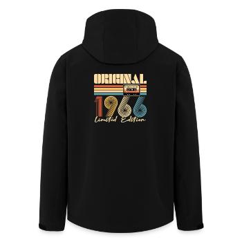 60. Geburtstag, 60 Jahre - Recycelte Männer Softshell-Jacke von Stanley/Stella - Schwarz - Hinten - AI Model Male 185 light (185cm)
