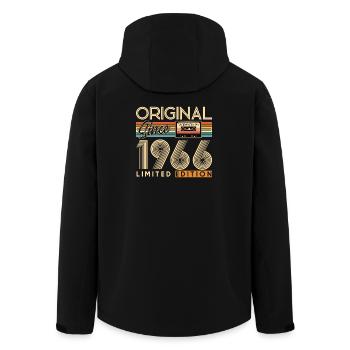 60. Geburtstag, 60 Jahre - Recycelte Männer Softshell-Jacke von Stanley/Stella - Schwarz - Hinten - AI Model Male 185 light (185cm)