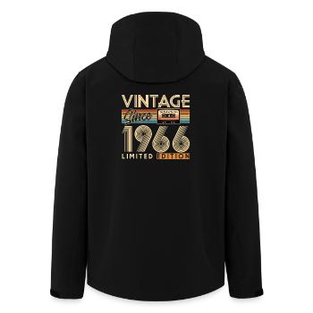 60th birthday - Men’s Recycled Softshell Jacket by Stanley/Stella - black - Back - AI Model Male 185 light (185cm)