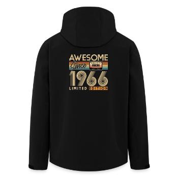 60. Geburtstag, 60 Jahre - Recycelte Männer Softshell-Jacke von Stanley/Stella - Schwarz - Hinten - AI Model Male 185 light (185cm)
