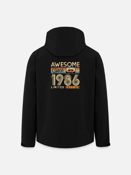 40e anniversaire, 40 ans - Veste softshell homme en polyester recyclé Stanley/Stella - noir
