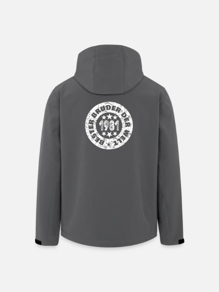 Bruder 1981 - Recycelte Männer Softshell-Jacke von Stanley/Stella - Schwarz
