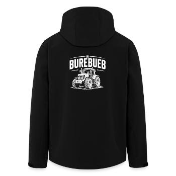 BUREBUB Tractor Silhouette - Men’s Recycled Softshell Jacket by Stanley/Stella - black - Back - AI Model Male 185 light (185cm)