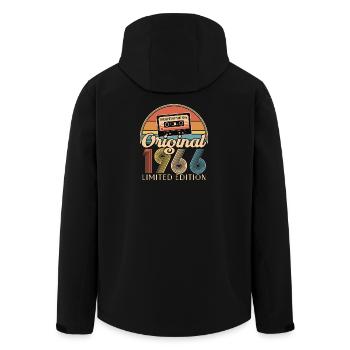 60. Geburtstag, 60 Jahre - Recycelte Männer Softshell-Jacke von Stanley/Stella - Schwarz - Hinten - AI Model Male 185 light (185cm)