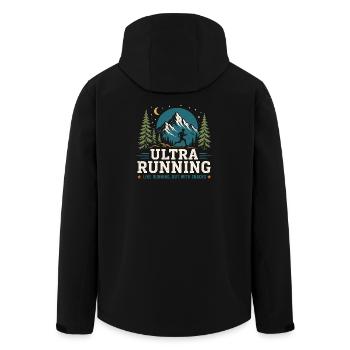 Ultralaufen – wie Laufen, aber mit einem Snack - Recycelte Männer Softshell-Jacke von Stanley/Stella - Schwarz - Hinten - AI Model Male 185 light (185cm)