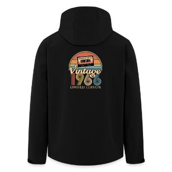 60th birthday - Men’s Recycled Softshell Jacket by Stanley/Stella - black - Back - AI Model Male 185 light (185cm)
