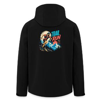 Trailrun - Recycelte Männer Softshell-Jacke von Stanley/Stella - Schwarz - Hinten - AI Model Male 185 light (185cm)