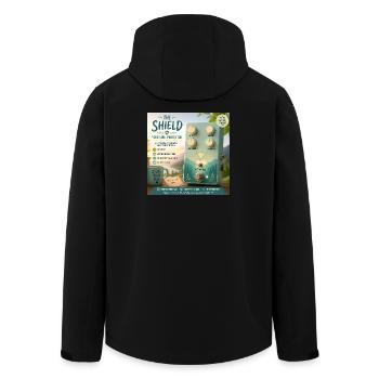 The Shield — Parodie de pédale de guitare Soul Protector - Veste softshell homme en polyester recyclé Stanley/Stella - noir - Dos - AI Model Male 185 light (185cm)