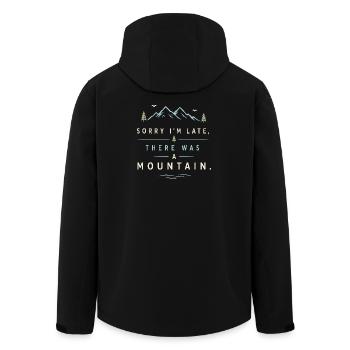 Hiking - Outdoor Adventure  - Men’s Recycled Softshell Jacket by Stanley/Stella - black - Back - AI Model Male 185 light (185cm)