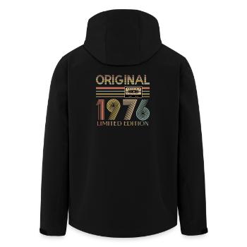 50. Geburtstag, 50 Jahre - Recycelte Männer Softshell-Jacke von Stanley/Stella - Schwarz - Hinten - AI Model Male 185 light (185cm)